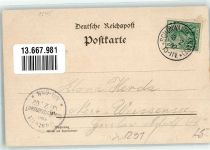 16348 O1292 Schönwalde b Wandlitz 1902 Lithographie Oberförsterei Gasthaus Stech Bahnhof