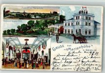 10115 W1000 Tempelhof 1901 Lithographie Gasthaus Marienhöhe Ballsaal