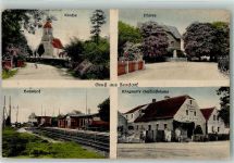 04895 O7901 Saxdorf - Geschäftshaus Wagner Bahnhof Dorfkirche Pfarrhaus