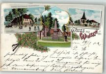 29229 W3100 Winsen Aller 1902 Lithographie Kriegerdenkmal Gasthaus Stadt Hannover Dorfkirche