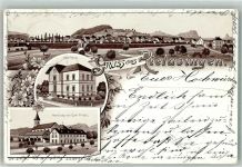 78239 W7703 Rielasingen Lithographie Rathaus Handlung Piristi