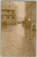 W6220 Rüdesheim am Rhein Hochwasser in Rüdesheim Ortsstrasse Buchhandlung Ort handschriftlich Hochwasser 1920 Privatfoto AK