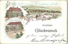 38279 W3328 Sehlde b Salzgitter Lithographie Gasthaus Bobert Haus Kaufmann Schwarze