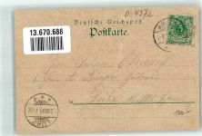 06385 O4372 Aken 1899 Lithographie Gasthaus zum schwarzen Bär