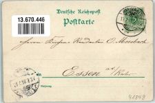 41849 W5143 Wassenberg 1897 Gebrauchsspuren Lithographie Hotel Graab Rosstor Wappen Am Marienbruch