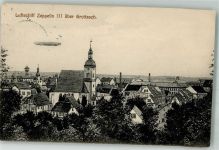 04539 O7222 Groitzsch b Pegau 1910 - Luftschiff Zeppelin III über Groitzsch