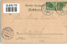 55234 W6509 Wendelsheim , Rheinhess 1899 Lithographie Gasthaus zur Traube Post
