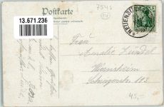 75331 W7543 Engelsbrand 1907 Lithographie Aussichtsturm Gasthaus zum Rössle