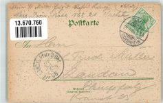 55234 W6509 Biebelnheim 1905 Lithographie Gasthaus zur Krone Gasthaus zum Deutschen Haus Wohnhaus und Kohlenhandlung Weick Engelputo