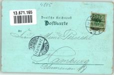 34346 W3510 Münden 1899 Lithographie Hotel Tivoli Speisesaal Terrasse Garten