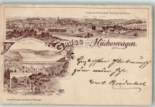 42499 W5609 Hückeswagen 1897 Lithographie Vorläufer Druck um 1890 Bever Talsperre Fischteich Klause und Charquelle