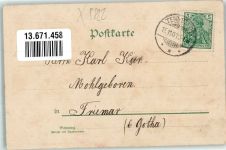 99955 O5822 Bad Tennstedt 1901 Lithographie Dampfbrauerei Marktplatz Amtsgericht