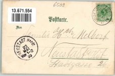 55288 W6509 Spiesheim 1899 Lithographie Gasthaus zum Pfälzer Hof Wohnhaus Mann Schule