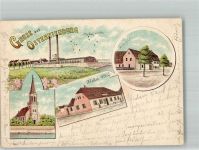06386 O4374 Osternienburg 1898 Lithographie Fabrik Hotel Kirche