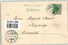 32699 W4923 Almena 1898 Lithographie Gasthaus Korf Gasthaus Hausmann Schule Schloss Rohbraken