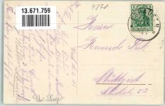 72213 W7272 Wart 1913 - Kirche Pfarrhaus Gasthaus zum Hirsch Schule
