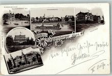 82335 W8137 Leoni , Starnberger See 1894 Lithographie Vorläufer Druck um 1890 Starnberger See Ruder-Clubhaus Rottmannshöhe Starnberg Leoni Feldafing