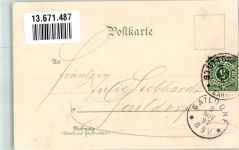 71394 W7053 Stetten im Remstal 897 Lithographie Kernen-Turm Gasthaus zum Ochsen Schloss i. d. Pflegeanstalt