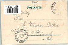 89081 W7900 Oberelchingen 1899 Lithographie Schule Klosterkirche