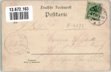 06385 O4372 Aken 1897 Lithographie Gasthaus Elbhause