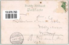 55234 W6509 Framersheim 1898 Lithographie Schule Rathaus Bahnhof