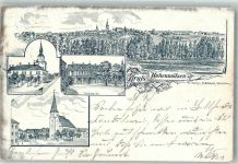 06679 O4860 Hohenmölsen 1898 Lithographie Vorläufer Druck um 1890 Rathaus Topfmarkt Dorfkirche