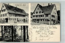 72175 W7242 Dornhan - Kriegerdenkmal Gemischtwaren Wider Gasthaus zum Ochen