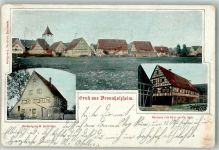 74564 W7180 Bronnholzheim 1904 - Handlung Gutöhrlein Gasthaus zum Adler