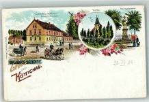 06679 O4860 Hohenmölsen Lithographie Köttichau Gasthaus zu Köttichau Kriegerdenkmal