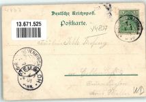 33829 W4807 Borgholzhausen 1901 Lithographie Gasthaus Meyer