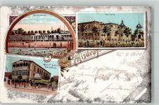 Misdroy Miedzyzdroje 1901 Lithographie Schwimmbad Herrenbad Kurhaus Hotel Genz