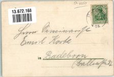 06408 O4351 Ilberstedt Lithographie Bahnhof Villa Weibezahl Gasthaus zur Reichspost