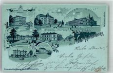 1120 Wien 12. Bezirk, Meidling 1899 Lithographie Bahnhof K.K. Schloss Hetzendorfer Straße Handlung Kloster