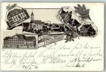 78647 W7218 Trossingen 1901 Lithographie Beim Türmle Schule Villa Hohner Krankenhaus