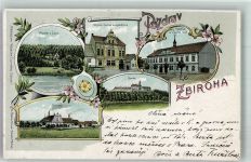 Zbiroh Sbirow Lithographie Brauerei Schloss Rathaus