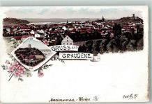 Graudenz Grudziadz 1897 Lithographie Schloss