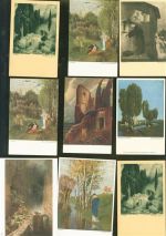 Lot mit 27 AK einzelne mehrfach Böcklin, A. Posten 21 bis 100 AK