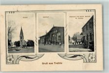 06420 O4341 Trebitz b Könnern 1917 - Jugendstil Kirche Bahnhof Bäckerei Goetze