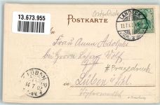 Bad Landeck Ladek-Zdroj 1901 Gebrauchsspuren Wappen Prägedruck