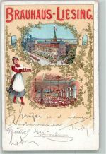 1230 Wien 23. Bezirk, Liesing Lithographie Brauerei Gasthaus Brauhaus Liesing