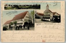74523 W7170 Weckrieden 1905 - Rathaus Gasthaus zum Pflug Pferde