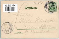 99192 O5101 Ingersleben 1908 Lithographie Villa Wagner Gasthaus Felsenkeller Gartenwirtschaft