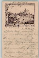 Zobten am Berge Sobotka 1894 Gebrauchsspuren Gasthaus Zobtenberg Vorläufer 1894
