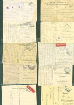Lot mit 23 AK Frankreich Westfront Feldpoststempel WK I Posten 21 bis 100 AK