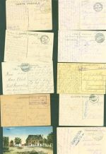 Lot mit 23 AK Frankreich Westfront Feldpoststempel WK I Posten 21 bis 100 AK