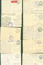 Lot mit 30 AK Frankreich Westfront Feldpoststempel WK I Posten 21 bis 100 AK