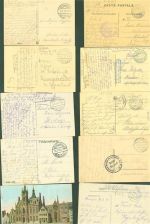 Lot mit 30 AK Frankreich Westfront Feldpoststempel WK I Posten 21 bis 100 AK