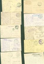 Lot mit 30 AK Frankreich Westfront Feldpoststempel WK I Posten 21 bis 100 AK