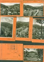 W7292 Schönmünzach Lot mit 14 AK Musterkarten Original aus Metzarchiv Bestellvorgänge und Auflagenzahlen Mönch Kleinposten bis 20