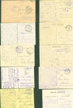Lot mit 30 AK Frankreich Westfront Feldpoststempel WK I Posten 21 bis 100 AK